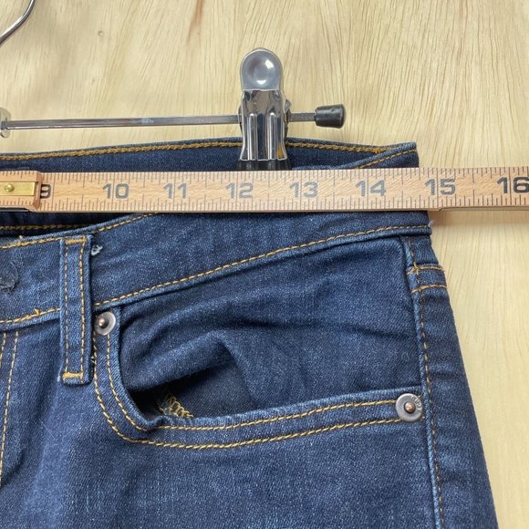 Aeropostale Skinny Jeans Sz 6 /28 Mid-Rise Dark Denim Skinny Stretch 31" Inseam - Picture 6 of 11